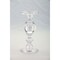 CC Home Furnishings 9.5" Clear Handblown Glass Pillar Candle Holder